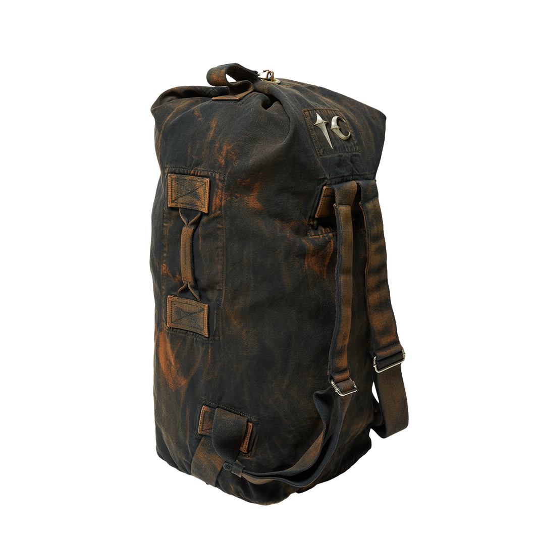 TWO TONE WASHED CANVAS DUFFLE BAG