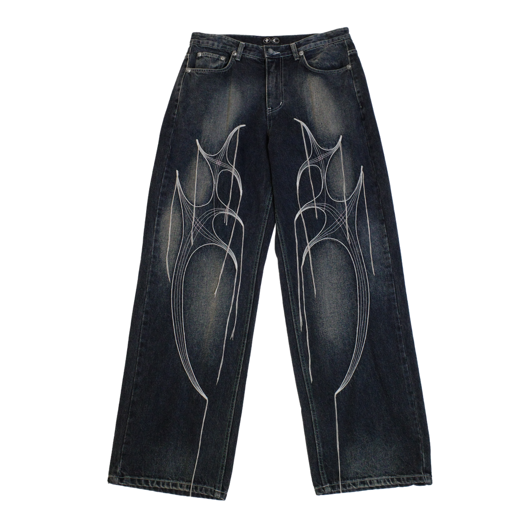 Tribal Tree Denim Pants