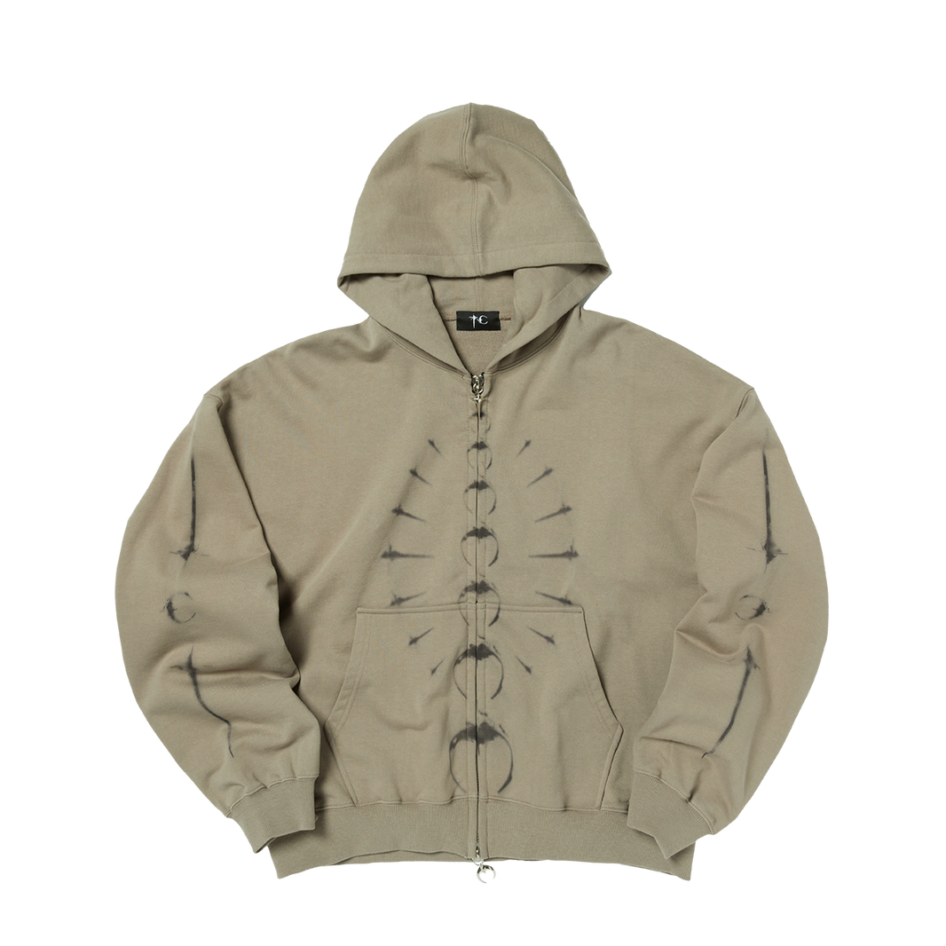 TC RIBCAGE ZIP-UP HOODIE