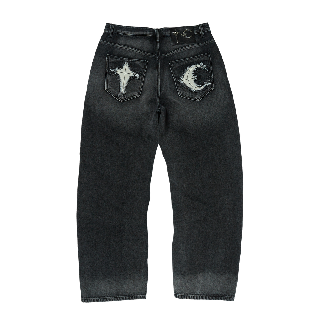 TC Bone Leather Denim Pants