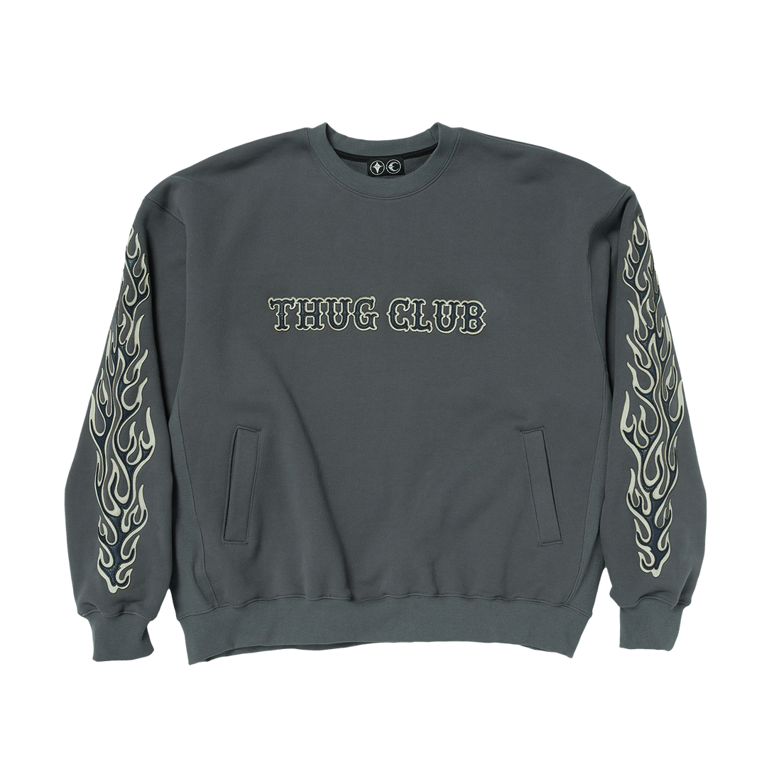 Leather Flame Sweatshirt