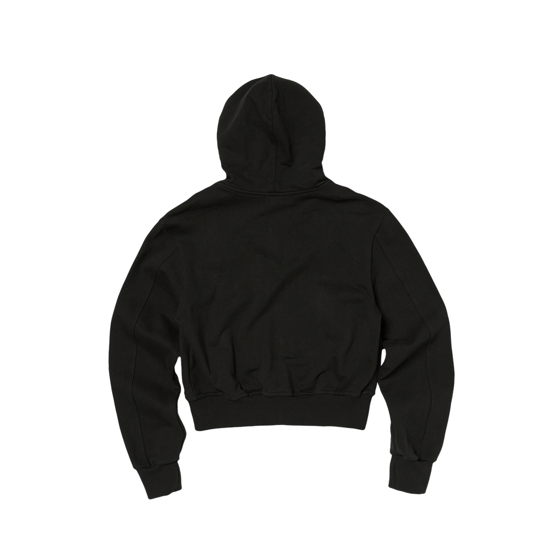 TC STUDDED LINE CROPPED ZIP-UP HOODIE