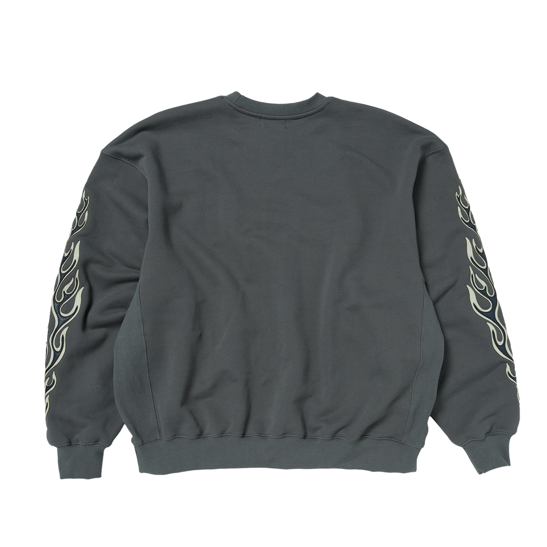 Leather Flame Sweatshirt