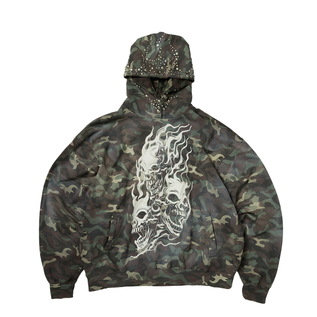 HOTHEADED RIDING SKULL HOODIE