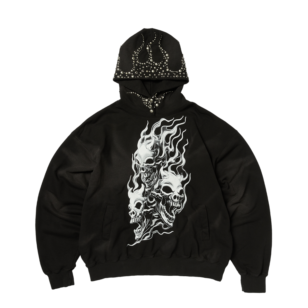 HOTHEADED RIDING SKULL HOODIE