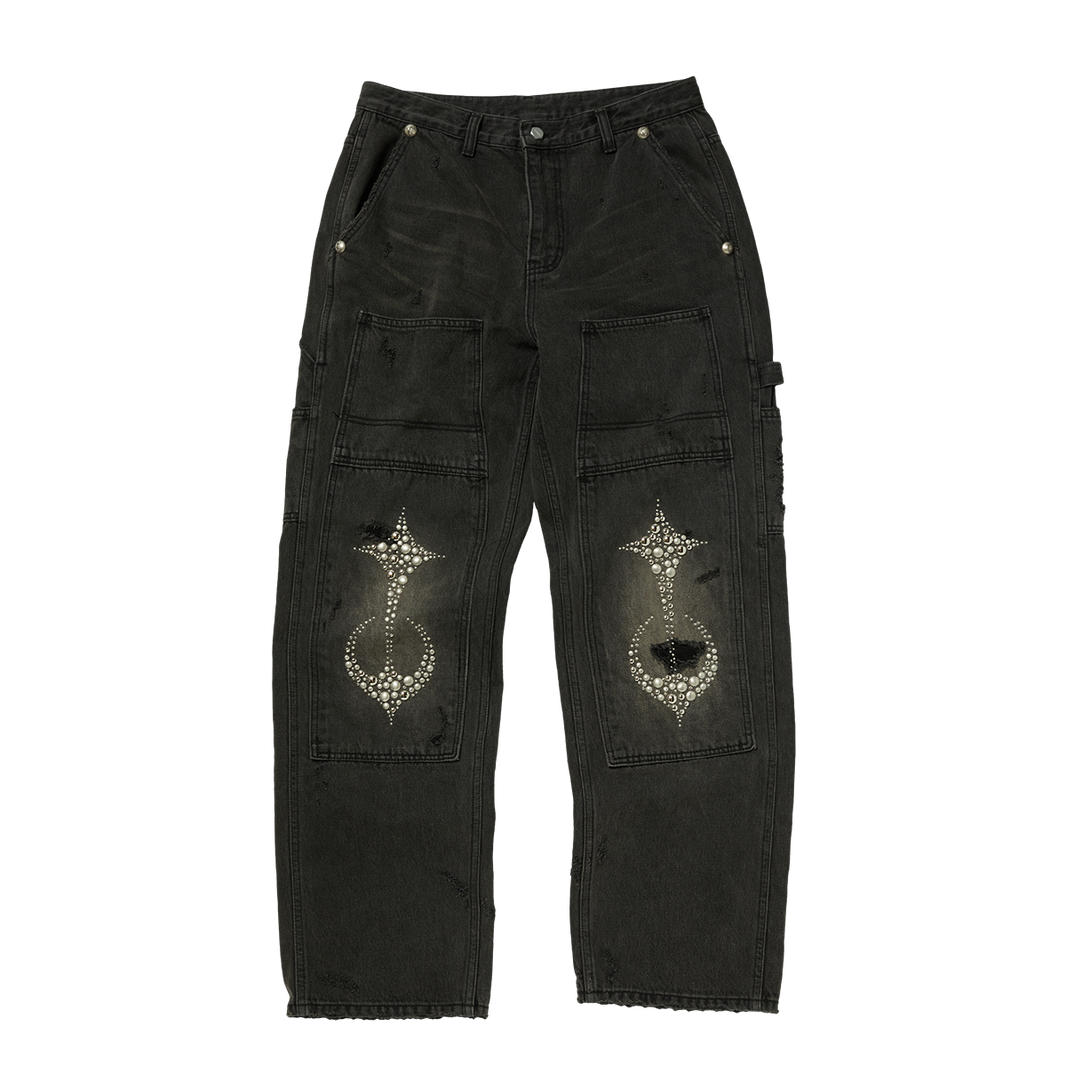 STUDED KNEE CARPENTER PANTS