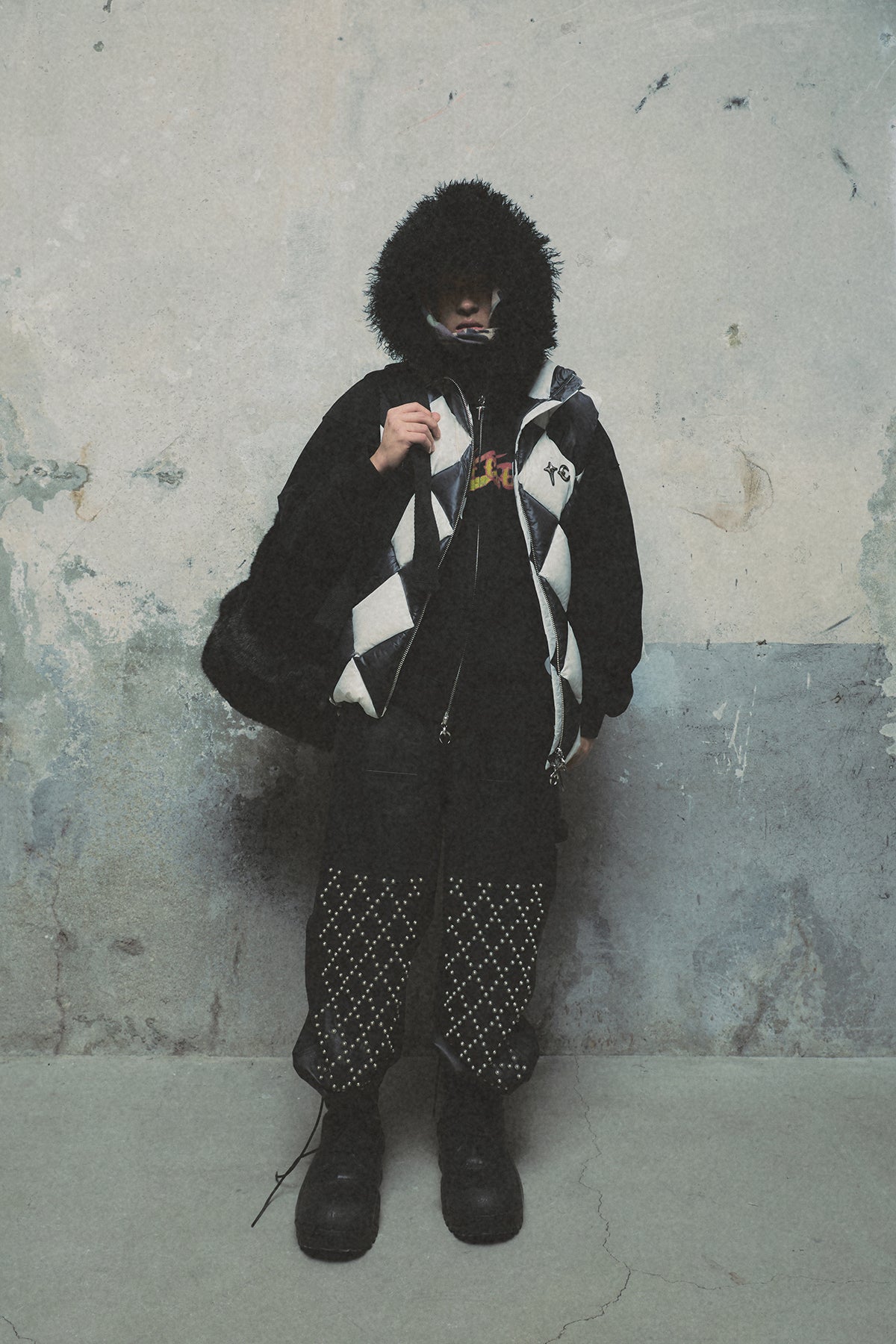 TC TWO FACE FUR HOODED ZIP-UP