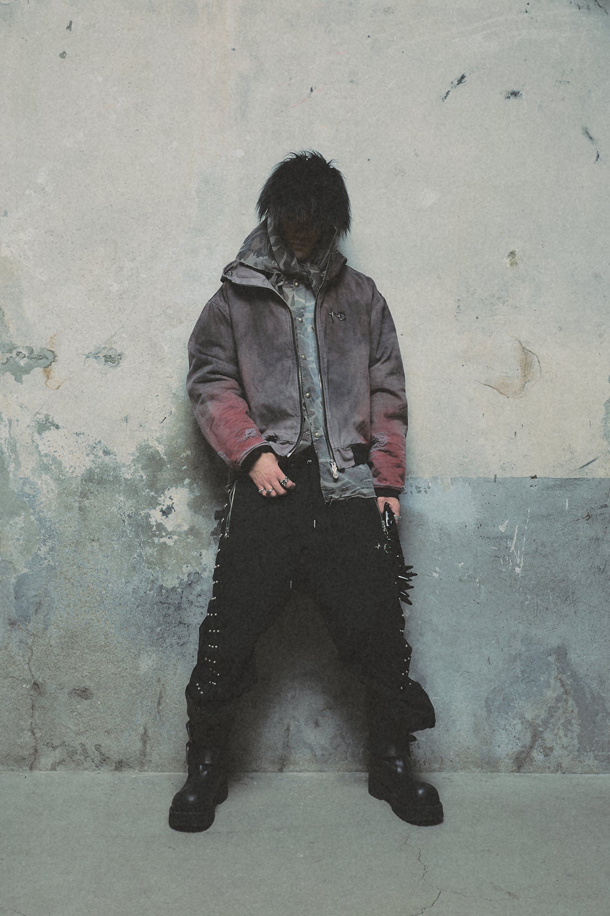 THREE RIDING SKULL VINTAGE JACKET