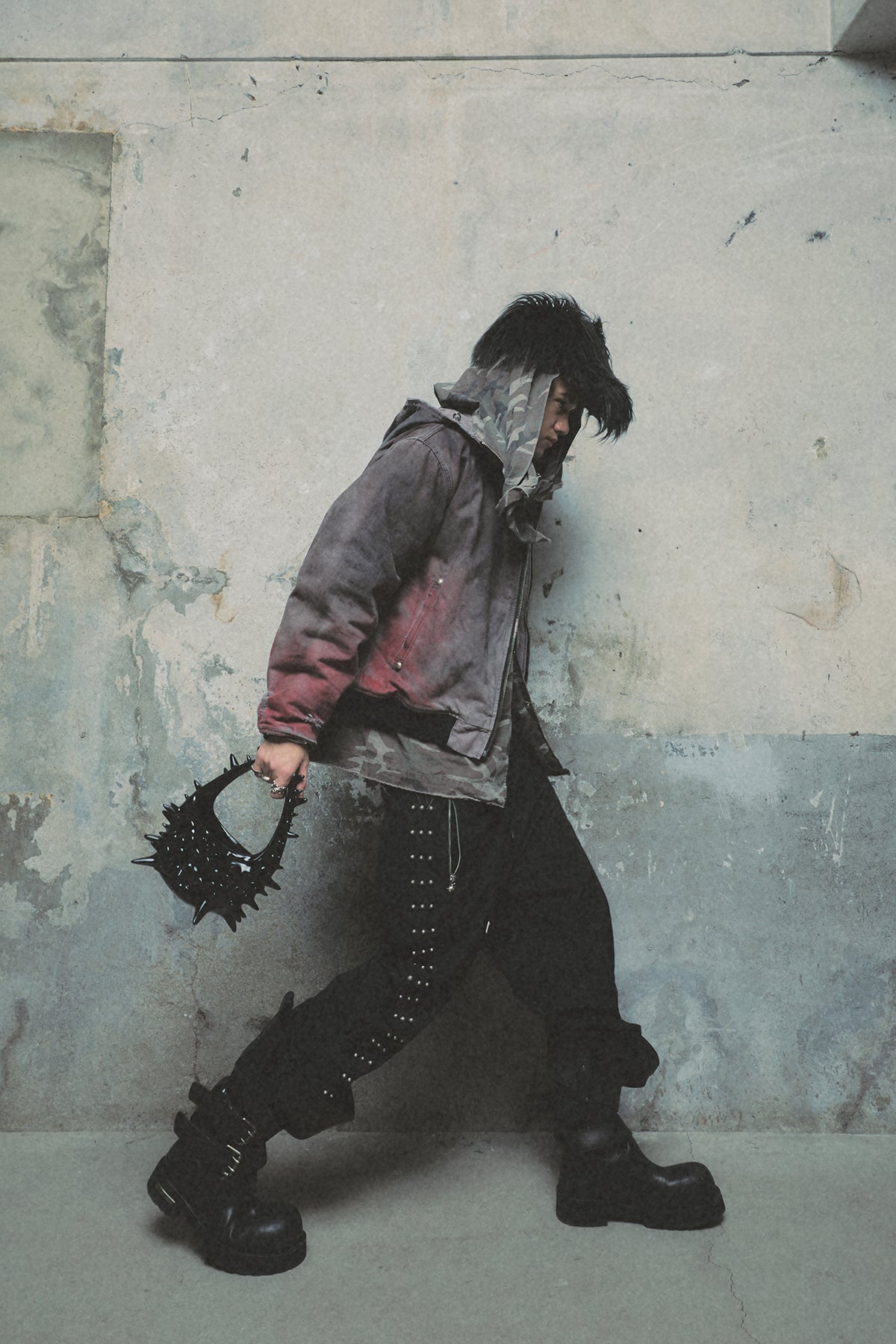 THREE RIDING SKULL VINTAGE JACKET