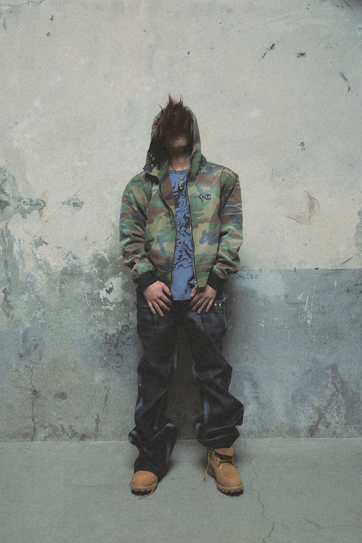 THREE RIDING SKULL VINTAGE JACKET