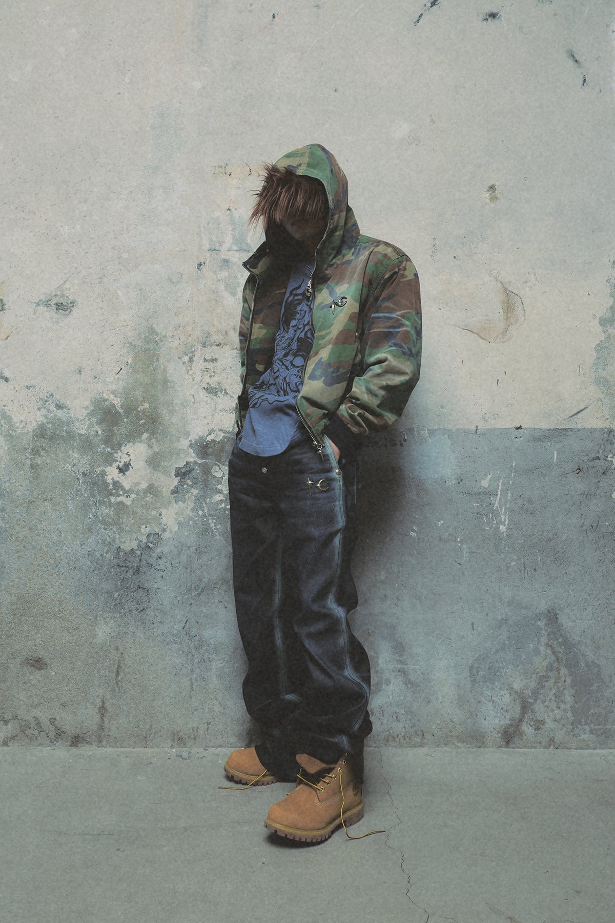 THREE RIDING SKULL VINTAGE JACKET