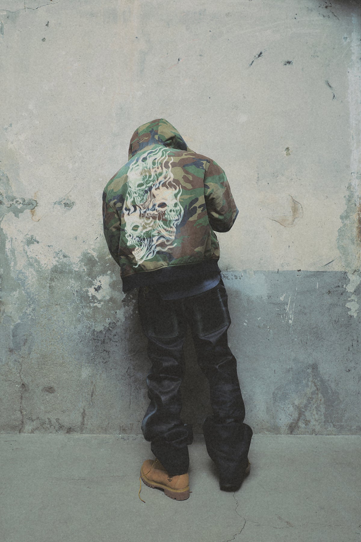 THREE RIDING SKULL VINTAGE JACKET