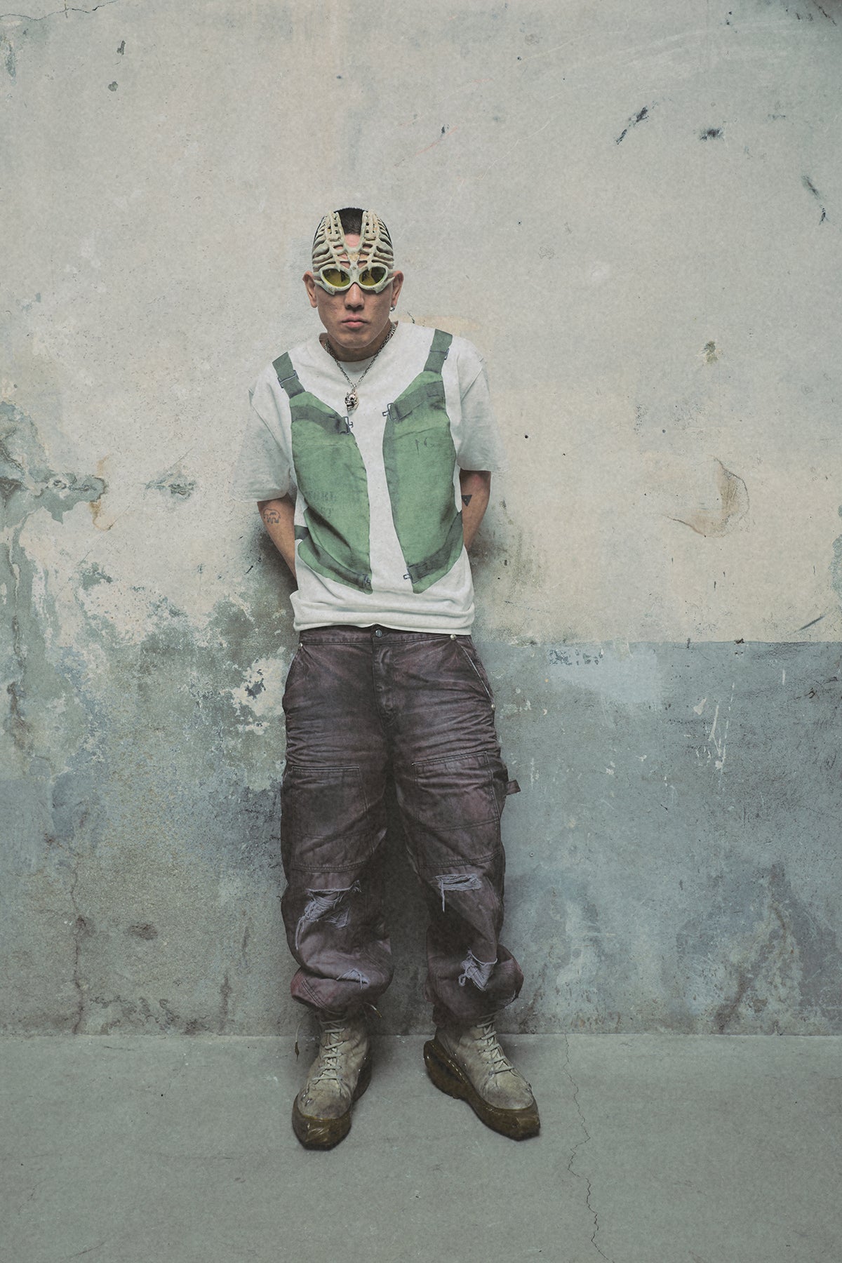 TWO TONE WASHED CARPENTER PANTS