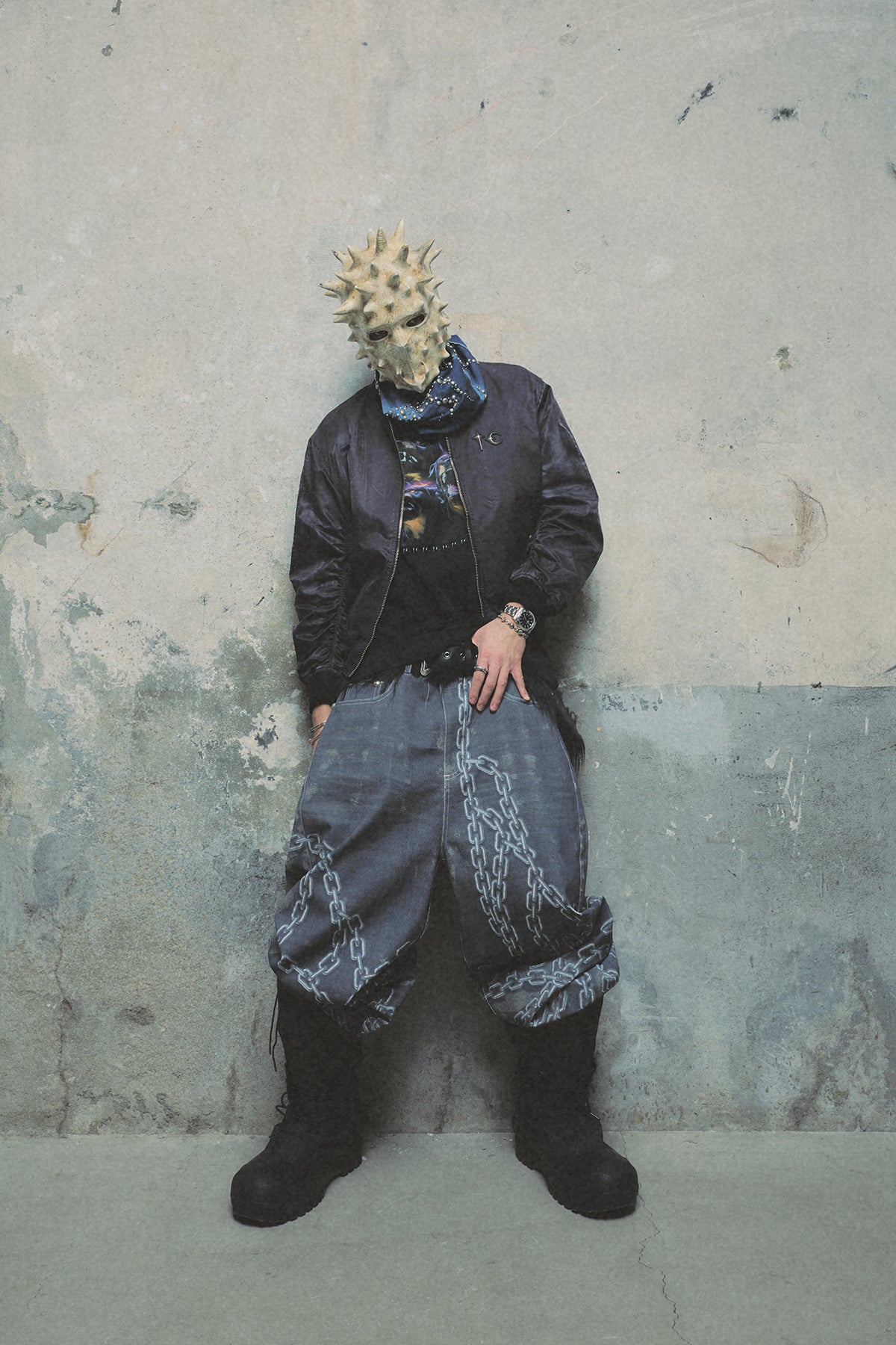 JAMONG TWO TONE WASHED MA-1 JACKET