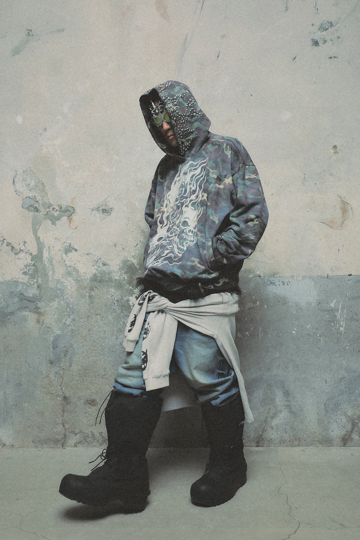 HOTHEADED RIDING SKULL HOODIE