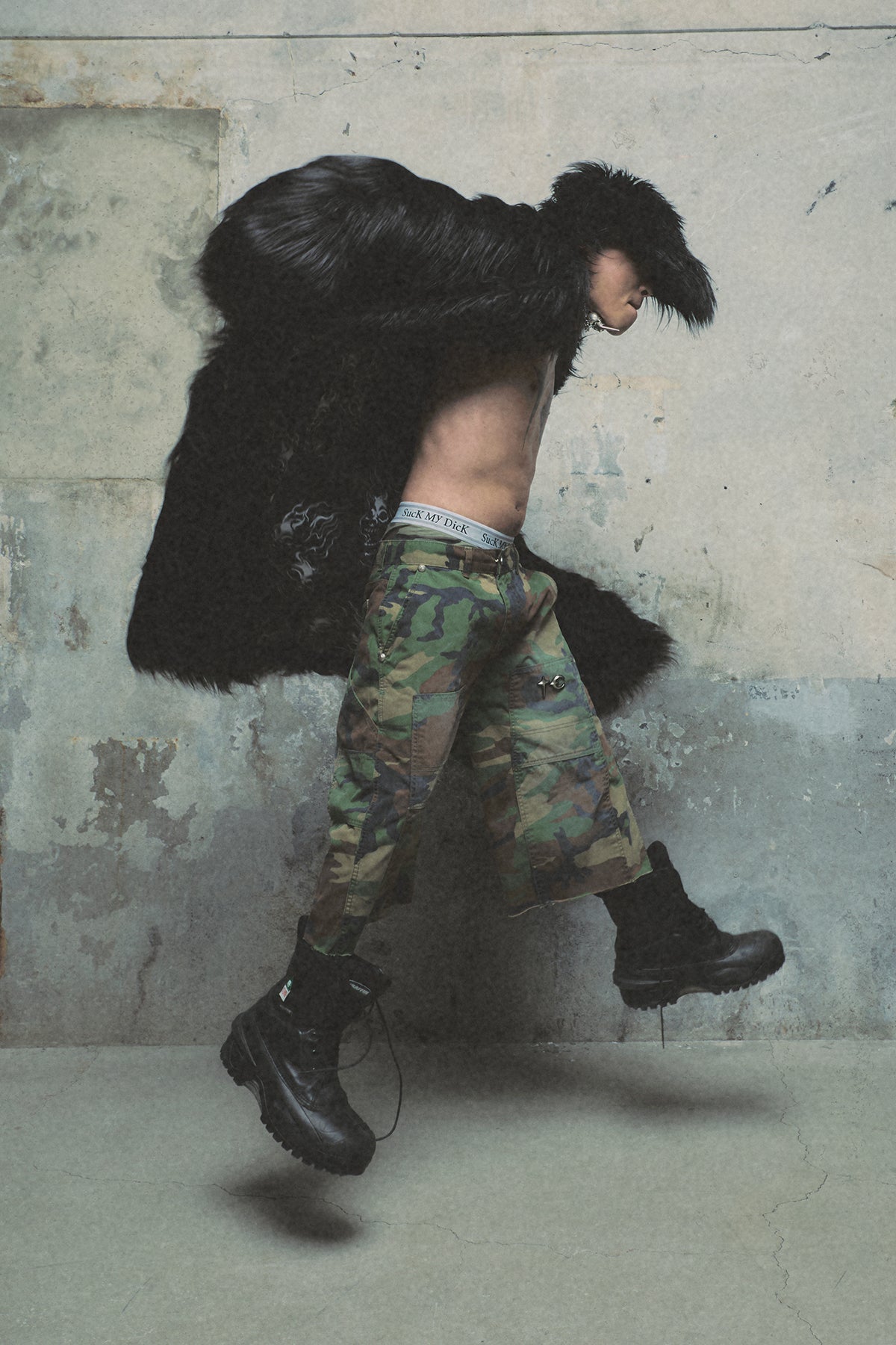 TC CROW FUR COAT