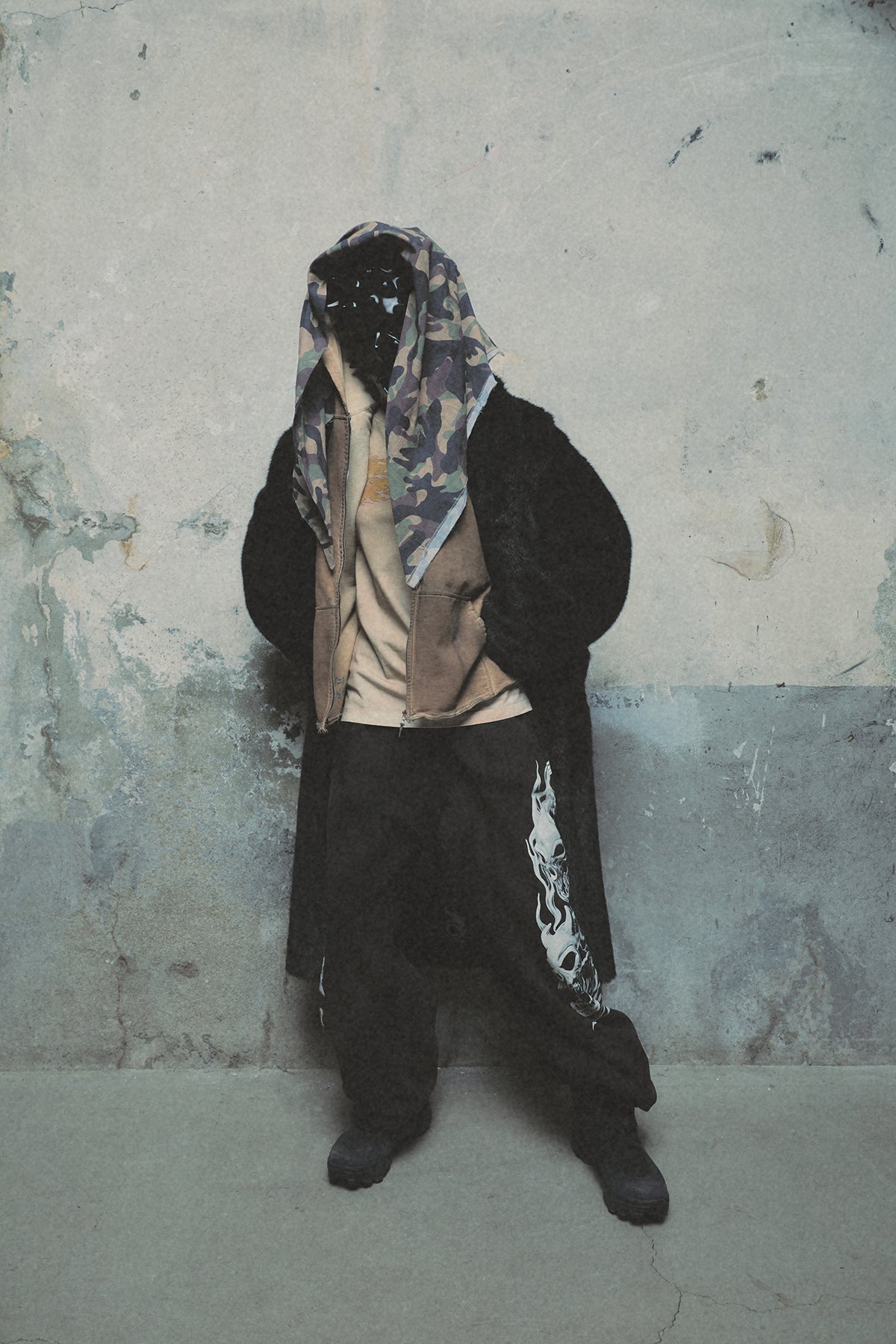 CREED SCARF HOODED ZIP-UP HOODIE