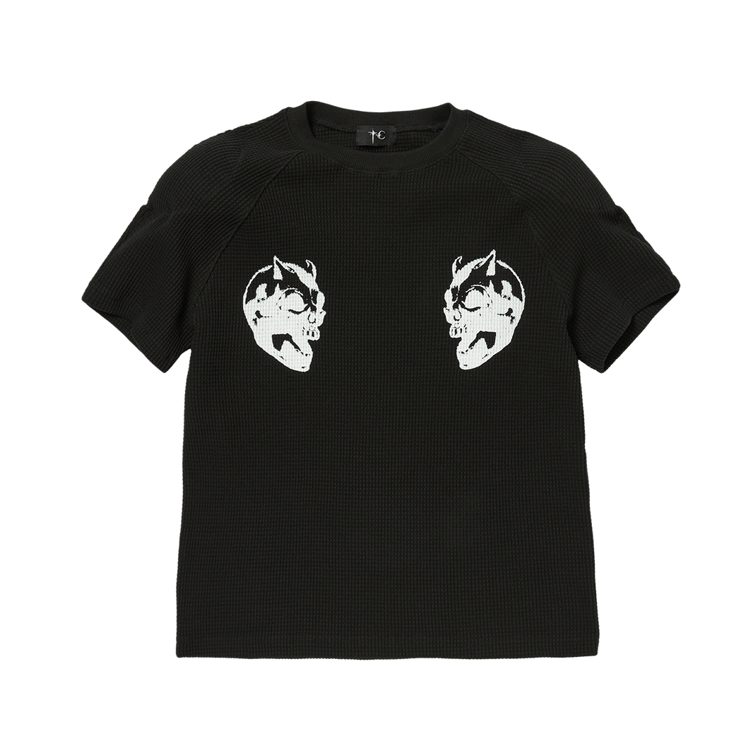 BULK SHOULDER WAFFLE T-SHIRT
