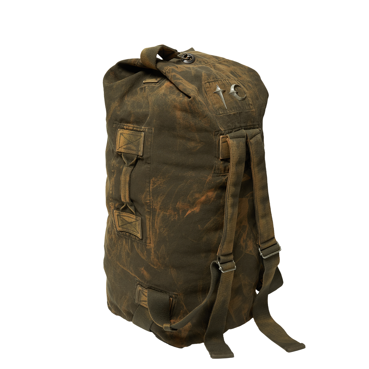 TWO TONE WASHED CANVAS DUFFLE BAG