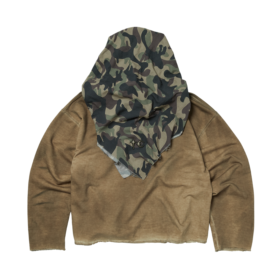 CREED SCARF HOODED ZIP-UP HOODIE