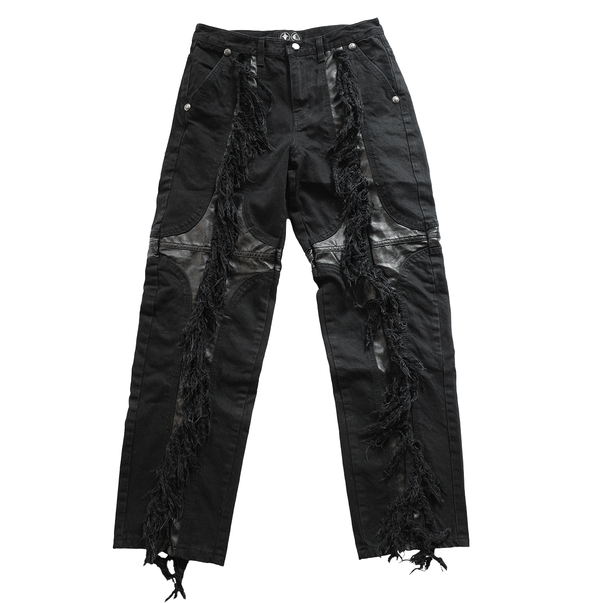 Mohican Leather Denim Pants