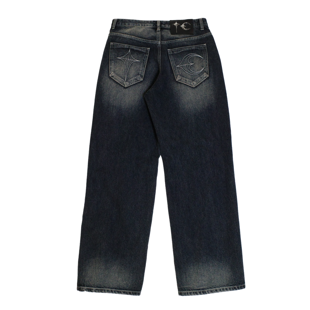 Tribal Tree Denim Pants