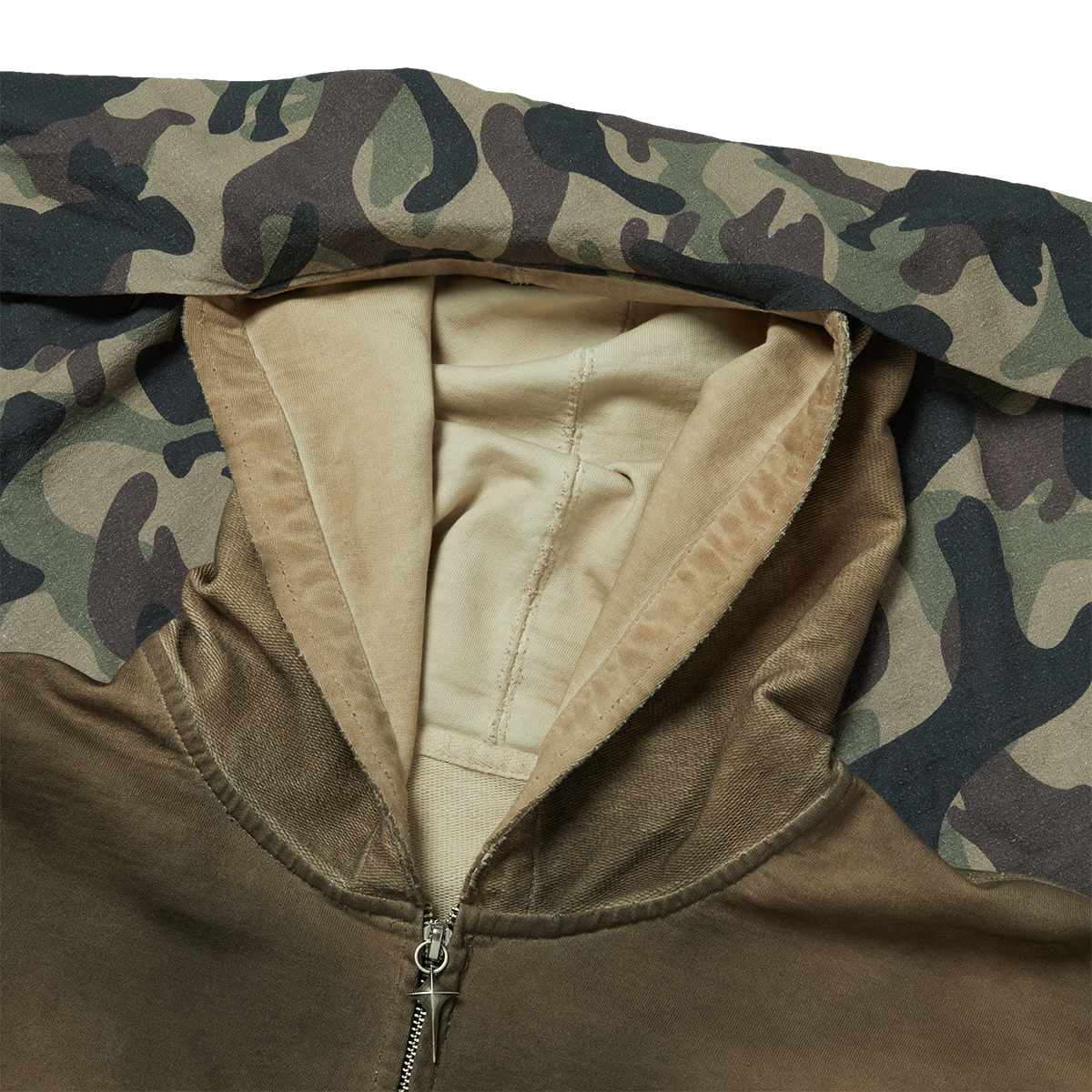 CREED SCARF HOODED ZIP-UP HOODIE