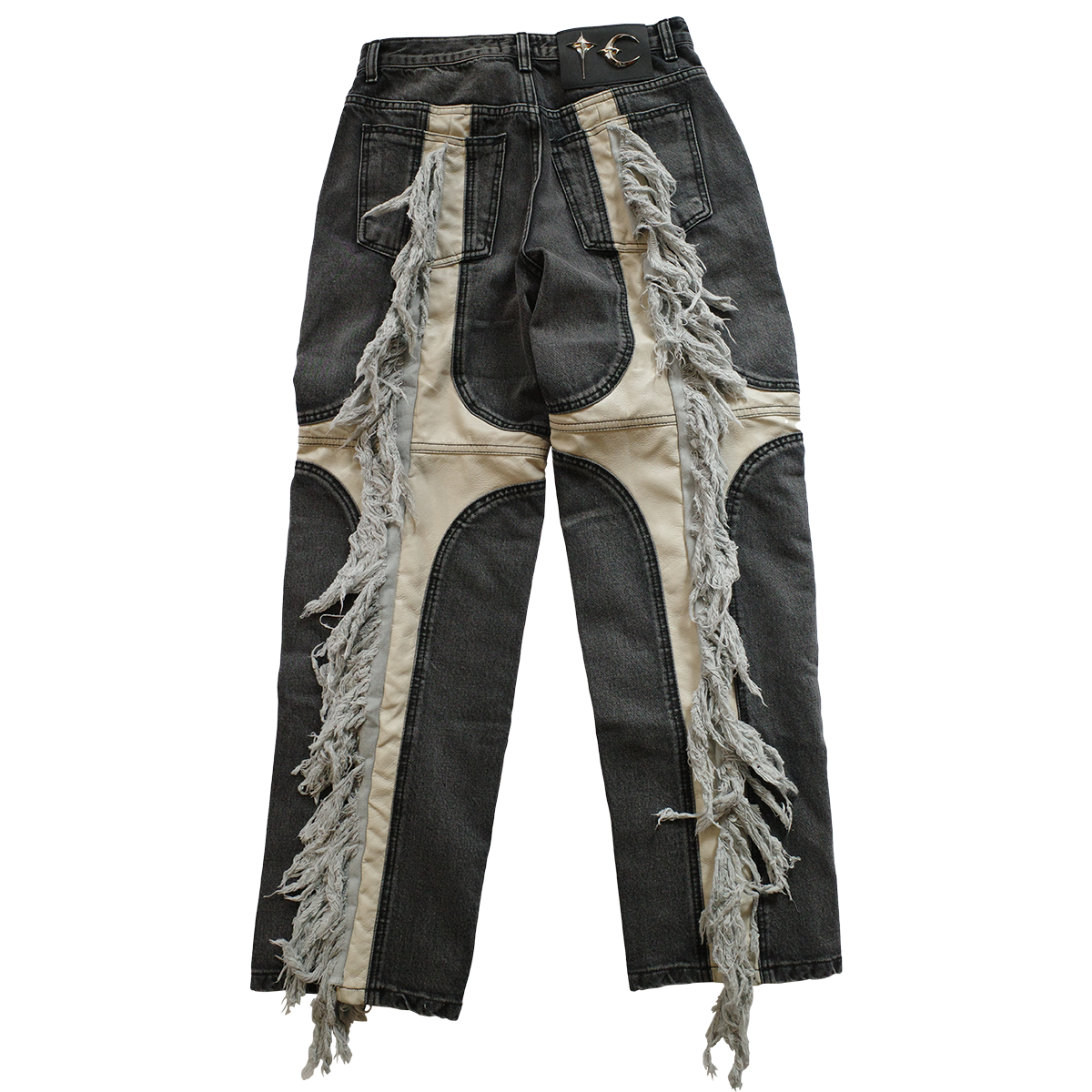 Mohican Leather Denim Pants