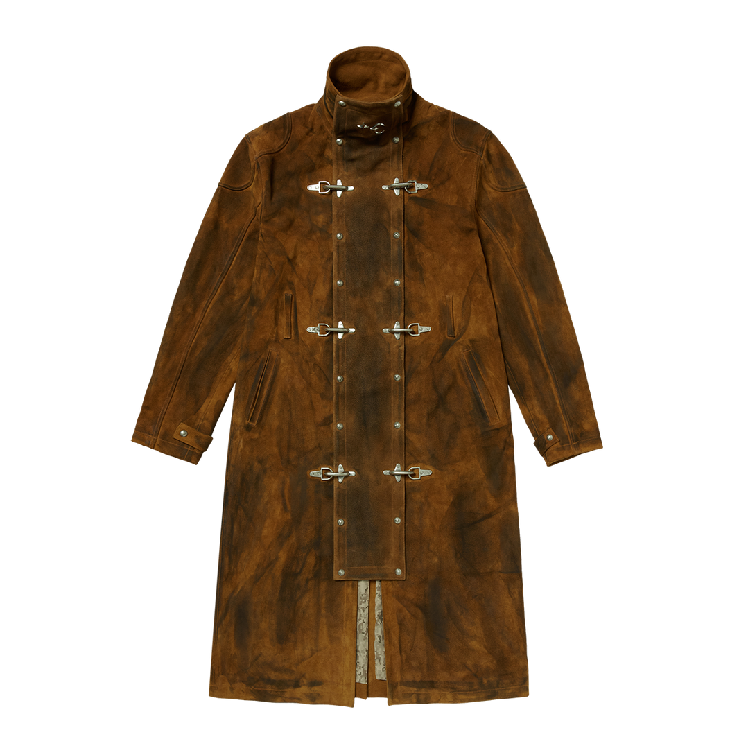Bio Soldier Leather Trench Coat