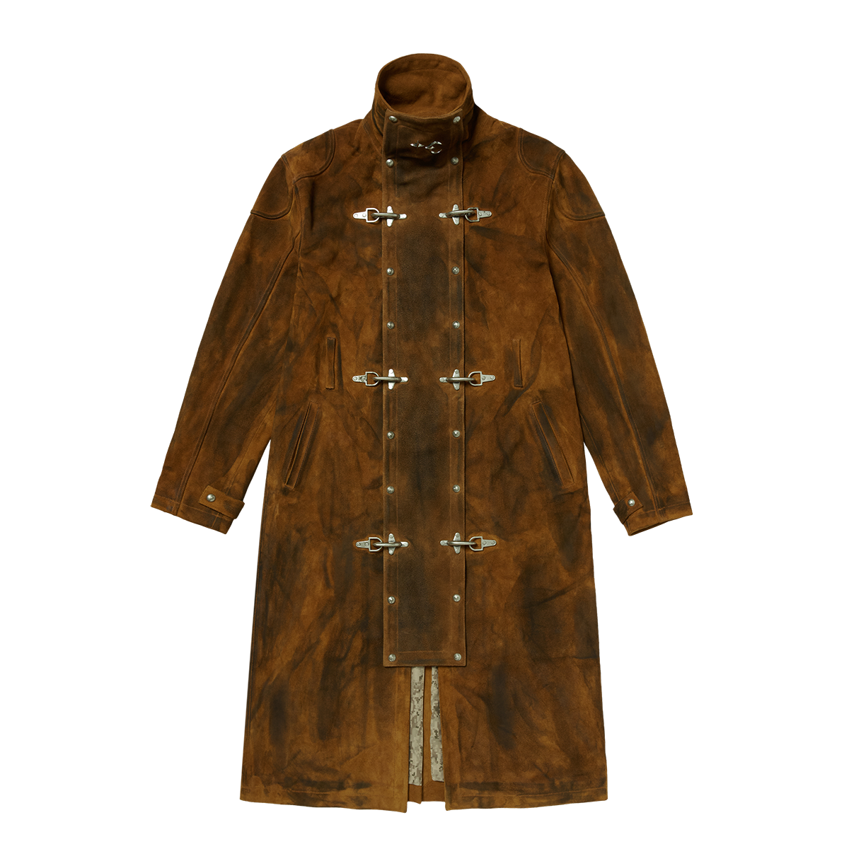 Bio Soldier Leather Trench Coat