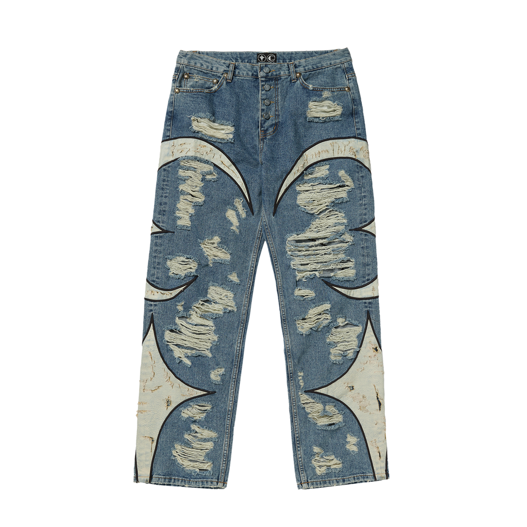 TC Leather Washing Denim Pants (War Ver.)
